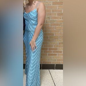 Windsor Light Blue Sequin Gown